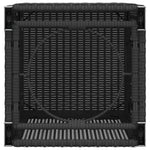 ZNTS Propane Tank Cover Table Black 40x40x60 cm Poly Rattan 366294