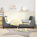 Children's Bed Frame with Headboard Dark Grey 80 x 160 cm 42010858
