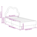 Toddler Bed Frame with Headboard Black 70 x 140 cm PU 42011172