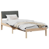 Bed frame Brown and dark grey 80 x 200 cm Solid pine wood 878710