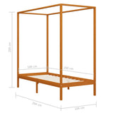 Bed Frame Honey brown Solid pine wood Single Bed Frame 283257