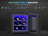 Six Bottle 8-18&degC Countertop Wine Fridge - Black T3398P343014