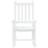 Rocking Chair for Children White Solid Wood Poplar 4008877