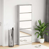 Shoe Cabinet with Mirror 5-Layer Grey Sonoma 63x17x169.5 cm 3228284