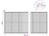 Gabion with 5 mm Wire and 5x10 cm Mesh 1100x30x200 cm 3464704