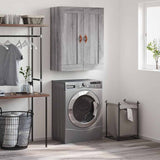 Wall Mounted Cabinet Grey Sonoma 69.5x34x90 cm Engineered Wood 830362