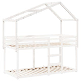 Kids' Bed Roof White 203x95.5x142 cm Solid Wood Pine 846941