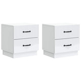 Bedside Cabinet 2 pcs White 43 x 34.5 x 44.5 cm Engineered Wood 895216