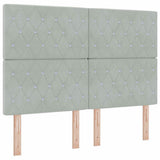 Headboard with Headboard Light Grey 160 cm Faux Leather 3337764