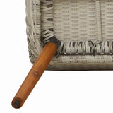 Garden Chair 2 pcs Light Grey 62.5 x 55 x 82 cm Poly Rattan 42006216