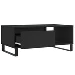 ZNTS Coffee Table Black 90x50x36.5 cm Engineered Wood 830573