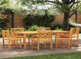 Garden Dining Set 7 pcs Brown Solid Acacia Wood 3375654