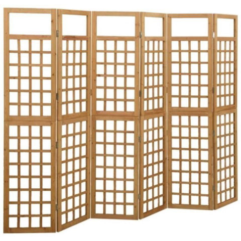 6-Panel Room Divider/Trellis Solid Fir Wood 242.5x180 cm 316481
