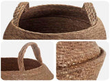 Plant Pot with Handles 2 pcs Natural 45 x 36 cm 100% Seagrass 42012259