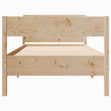 Bed Frame without Mattress 75x190 cm Small Single Solid Wood Pine 3306951