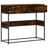 Console Table Smoked Oak 90x35x80 cm Engineered Wood 849176