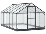 Garden Greenhouse with Door Anthracite 183.5 x 303.5 x 207 cm 3433043