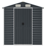 Garden Shed Anthracite 191x810x198 cm Galvanised Steel 3188261