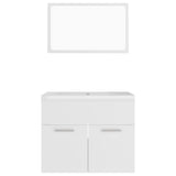 Bathroom Furniture Set White Engineered Wood 3070865