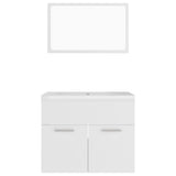 Bathroom Furniture Set White Engineered Wood 3070865