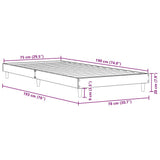 Bed Frame without Mattress Sonoma Oak 75x190 cm Small Single Engineered Wood 832104