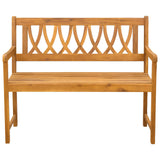 Outdoor Bench Natural 110 x 55.5 x 90 cm Solid Acacia Wood 42028082
