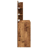 Dressing Table with LED Old Wood 74.5x40x141 cm 857021