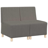 Modular Sofa Unit Armless 2 pcs Light Grey 55 x 74 x 82 cm 3399776