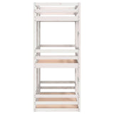 Triple Bunk Bed without Mattress White 90x190 cm Single Solid Wood Pine 3284258