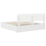 Bed Frame with Headboard White 180 x 200 cm Engineered Wood 3412339