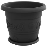 Plant Pots 24 pcs Black 30 x 25 cm Plastic 3403287