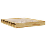 Bed Frame Oak Solid Oak Wood, Plywood Slats Double Bed Frame 3324123