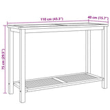 Console Table Brown 110 x 40 x 45 cm Solid Teak Wood 42002312