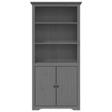 Bookcase BODO Grey 80x40x172 cm Solid Wood Pine 355058