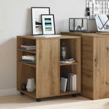 Rolling Cabinet Artisan Oak 60x53x72 cm Engineered Wood 856659