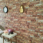 3D Wall Panels with Brown Brick Design 10 pcs EPS 149583