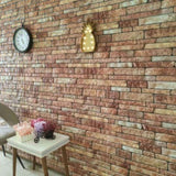 3D Wall Panels with Brown Brick Design 10 pcs EPS 149583