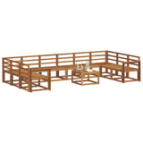 Outdoor Sofa Set 11 pcs Natural Solid Acacia Wood 3367092