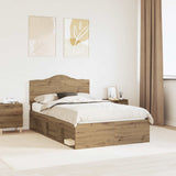 Bed Frame Artisian Oak 120 x 200 cm Solid Pine Wood 3413334