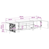 5 Piece LED TV Cabinet Concrete Grey Engineered Wood 3416761