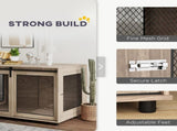 Dog Crate Furniture with Sliding Door for XL Dogs, Brown T3398P349637