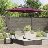 Umbrella with LED Strip Lights Bordeaux Red 294 x 200 x 270 cm 42003397