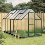 Greenhouse with Base Frame Green 334x169x202 cm Aluminium 3266330