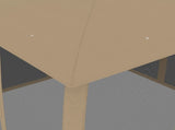 Gazebo with Double Roof and Mesh Walls Taupe 2.93x2.93 m Steel 368450