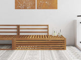 Outdoor End sofa Natural 115 x 83 x 73 cm Solid Acacia Wood 900572