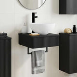 Wall-Mounted Wash Basin Black 40 x 41 x 40.5 cm Engineered Wood 890179