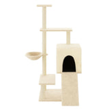 Cat Tree with Sisal Scratching Posts Cream 130.5 cm 172040