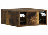 Wall-Mounted Bedside Cabinet 2 pcs Smoked Oak 33 x 34.5 x 20 cm 898436