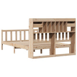 ZNTS Bookcase Bed without Mattress 160x200 cm Solid Wood Pine 3321747