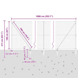 Welded Wire Fence with Spikes 10 x 1.6 m 3353216